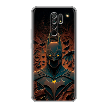 Силиконовый чехол на Xiaomi RedMi 9 с принтом Batman Бэтмен Силиконовый чехол на Xiaomi RedMi 9 с принтом Batman Бэтмен
