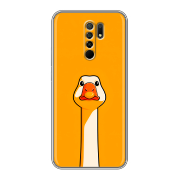 Силиконовый чехол на Xiaomi RedMi 9 с принтом Смешная утка Силиконовый чехол на Xiaomi RedMi 9 с принтом Смешная утка