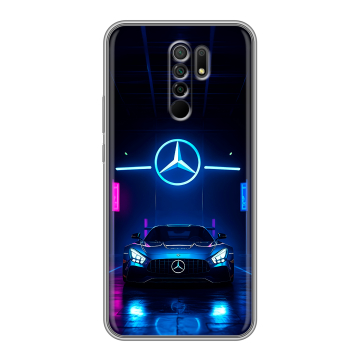 Силиконовый чехол на Xiaomi RedMi 9 с принтом Mercedes Мерседес Силиконовый чехол на Xiaomi RedMi 9 с принтом Mercedes Мерседес