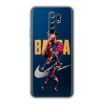 Силиконовый чехол на Xiaomi RedMi 9 с принтом Барселона Barca Yamal Силиконовый чехол на Xiaomi RedMi 9 с принтом Барселона Barca Yamal