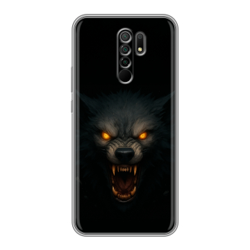 Силиконовый чехол на Xiaomi RedMi 9 с принтом Волк Силиконовый чехол на Xiaomi RedMi 9 с принтом Волк