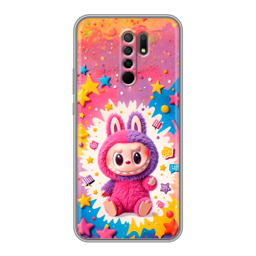 Силиконовый чехол на Xiaomi RedMi 9 с принтом Labubu Лабубу Силиконовый чехол на Xiaomi RedMi 9 с принтом Labubu Лабубу