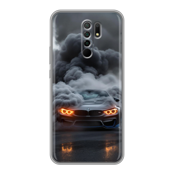 Силиконовый чехол на Xiaomi RedMi 9 с принтом BMW БМВ Силиконовый чехол на Xiaomi RedMi 9 с принтом BMW БМВ