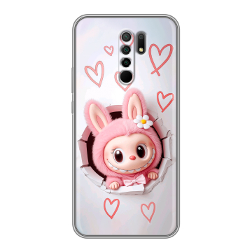 Силиконовый чехол на Xiaomi RedMi 9 с принтом Labubu Лабубу Силиконовый чехол на Xiaomi RedMi 9 с принтом Labubu Лабубу