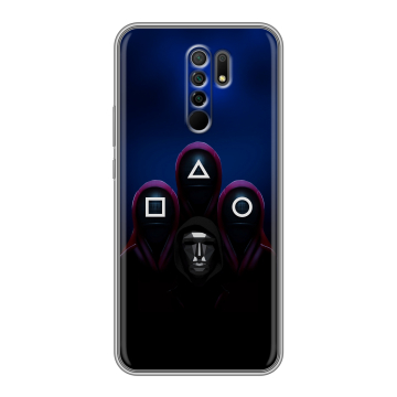 Силиконовый чехол на Xiaomi RedMi 9 с принтом Игра Кальмара Силиконовый чехол на Xiaomi RedMi 9 с принтом Игра Кальмара