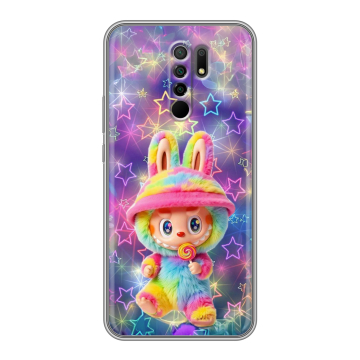 Силиконовый чехол на Xiaomi RedMi 9 с принтом Labubu Лабубу Силиконовый чехол на Xiaomi RedMi 9 с принтом Labubu Лабубу