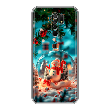 Силиконовый чехол на Xiaomi RedMi 9 с принтом Новый год Силиконовый чехол на Xiaomi RedMi 9 с принтом Новый год