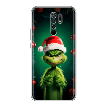 Силиконовый чехол на Xiaomi RedMi 9 с принтом Гринч Новый год Рождество Силиконовый чехол на Xiaomi RedMi 9 с принтом Гринч Новый год Рождество