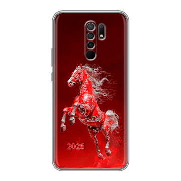 Силиконовый чехол на Xiaomi RedMi 9 с принтом Новый год Силиконовый чехол на Xiaomi RedMi 9 с принтом Новый год