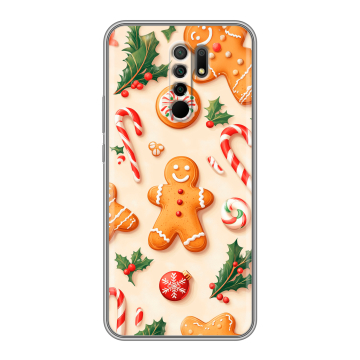 Силиконовый чехол на Xiaomi RedMi 9 с принтом Новый год Силиконовый чехол на Xiaomi RedMi 9 с принтом Новый год