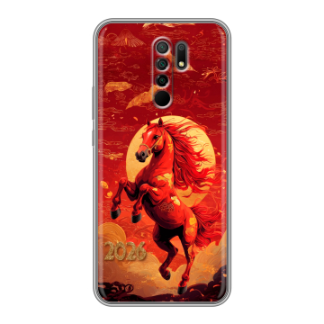 Силиконовый чехол на Xiaomi RedMi 9 с принтом Новый год Силиконовый чехол на Xiaomi RedMi 9 с принтом Новый год