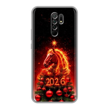 Силиконовый чехол на Xiaomi RedMi 9 с принтом Новый год Силиконовый чехол на Xiaomi RedMi 9 с принтом Новый год