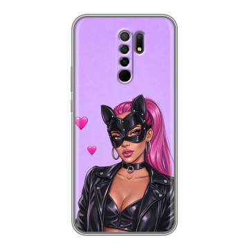 Силиконовый чехол на Xiaomi RedMi 9 с принтом женский Силиконовый чехол на Xiaomi RedMi 9 с принтом женский