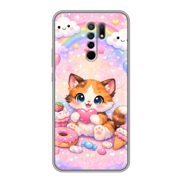 Силиконовый чехол на Xiaomi RedMi 9 с принтом для девочек Силиконовый чехол на Xiaomi RedMi 9 с принтом для девочек