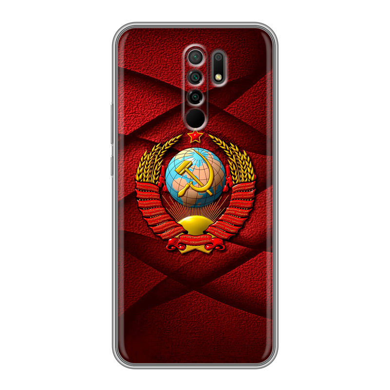Силиконовый чехол на Xiaomi RedMi 9 с принтом Герб СССР Силиконовый чехол на Xiaomi RedMi 9 с принтом Герб СССР