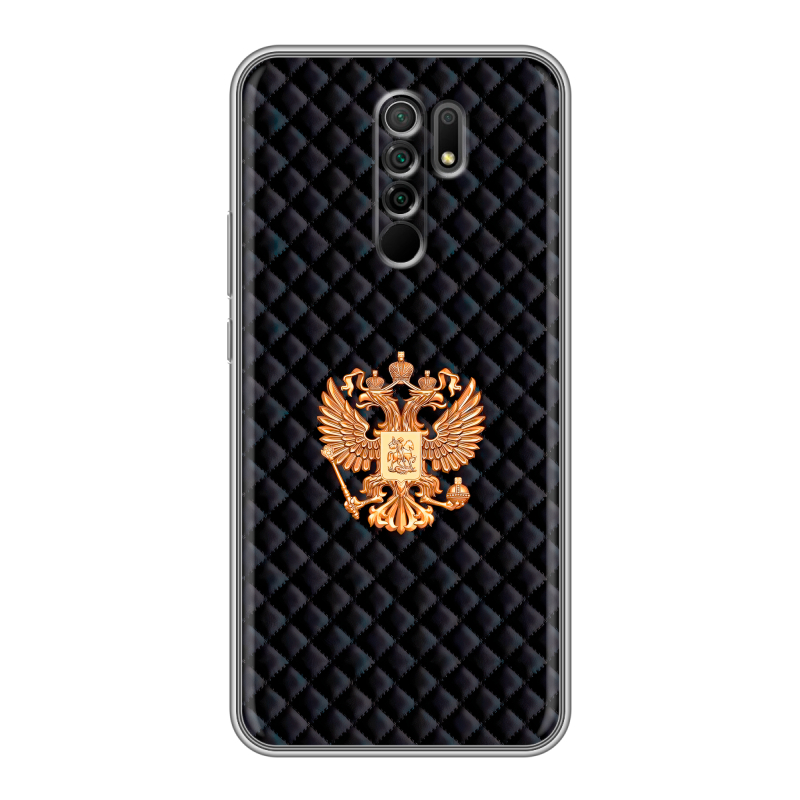 Силиконовый противоударный чехол на Xiaomi RedMi 9 с принтом Герб России принт Силиконовый противоударный чехол на Xiaomi RedMi 9 с принтом Герб России принт