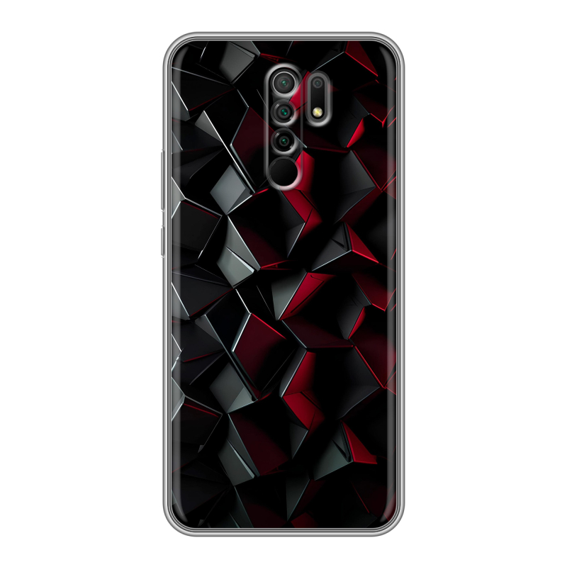 Силиконовый противоударный чехол на Xiaomi RedMi 9 с принтом Абстракция Силиконовый противоударный чехол на Xiaomi RedMi 9 с принтом Абстракция