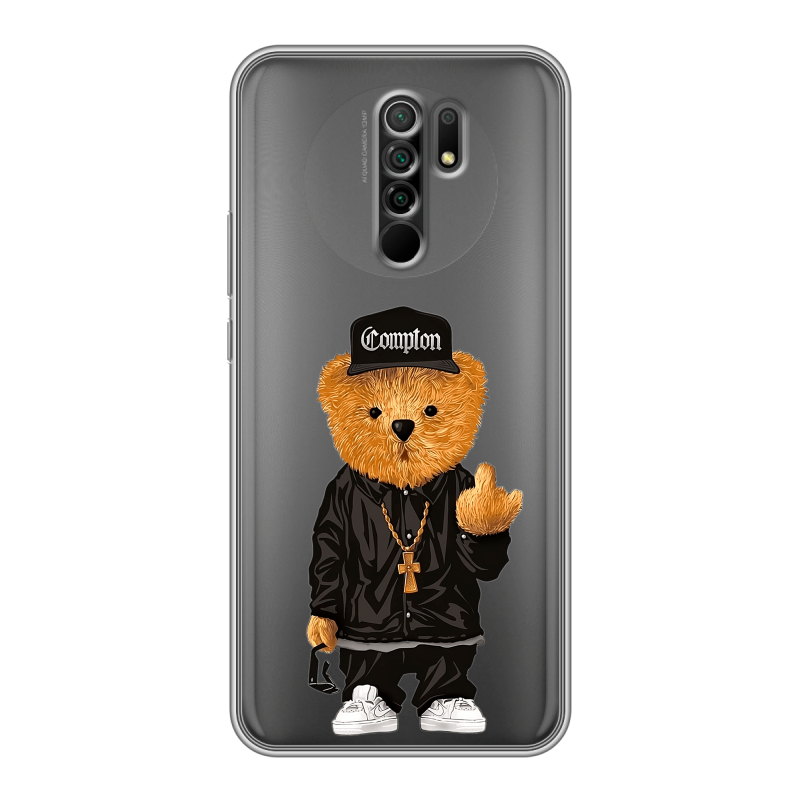 Силиконовый чехол на Xiaomi RedMi 9 с принтом Мишка Силиконовый чехол на Xiaomi RedMi 9 с принтом Мишка