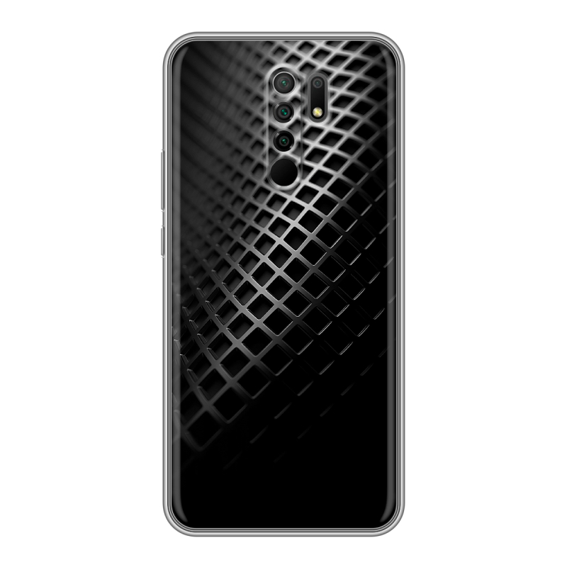 Силиконовый чехол на Xiaomi RedMi 9 с принтом Текстура металла Силиконовый чехол на Xiaomi RedMi 9 с принтом Текстура металла