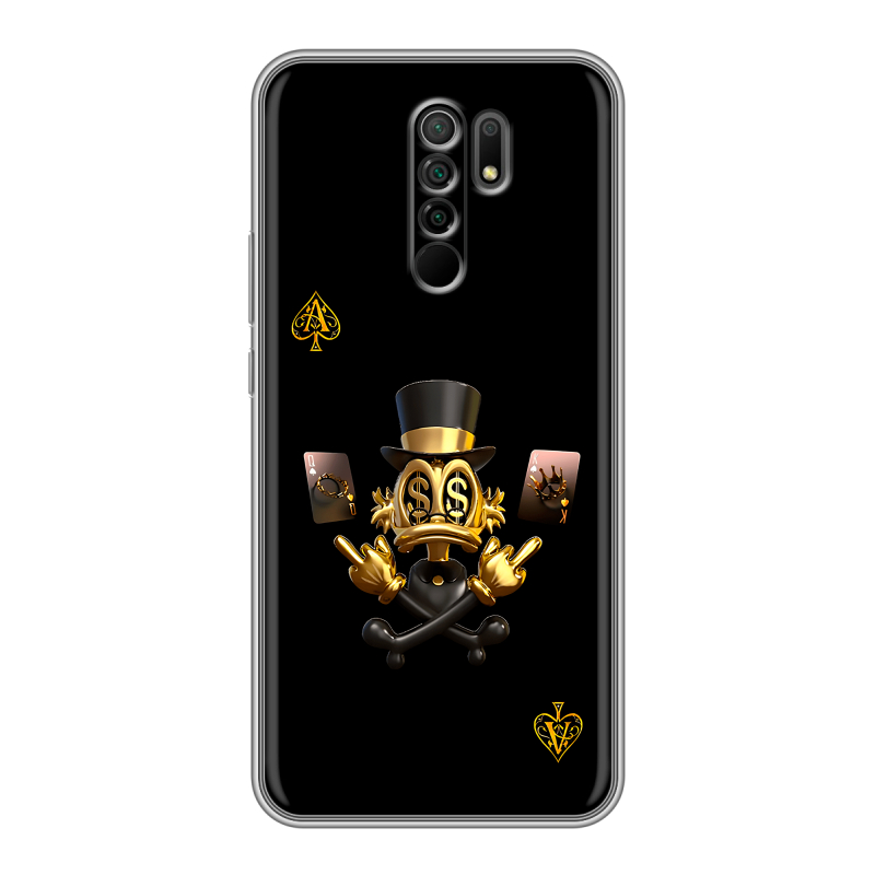 Силиконовый чехол на Xiaomi RedMi 9 с принтом Золотой скрудж макдак Силиконовый чехол на Xiaomi RedMi 9 с принтом Золотой скрудж макдак