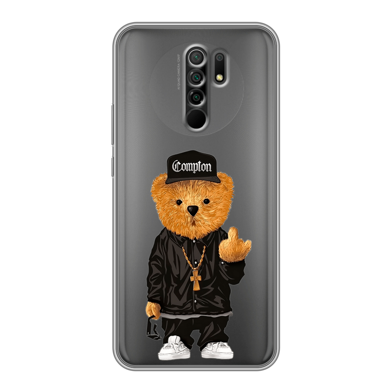 Силиконовый противоударный чехол на Xiaomi RedMi 9 с принтом Плюшевый медведь Силиконовый противоударный чехол на Xiaomi RedMi 9 с принтом Плюшевый медведь