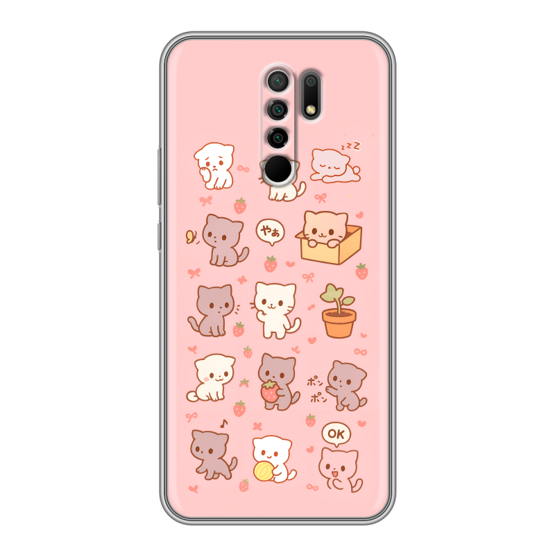 Силиконовый чехол на Xiaomi RedMi 9 с принтом Hello Kitty Хелоу Кити Силиконовый чехол на Xiaomi RedMi 9 с принтом Hello Kitty Хелоу Кити