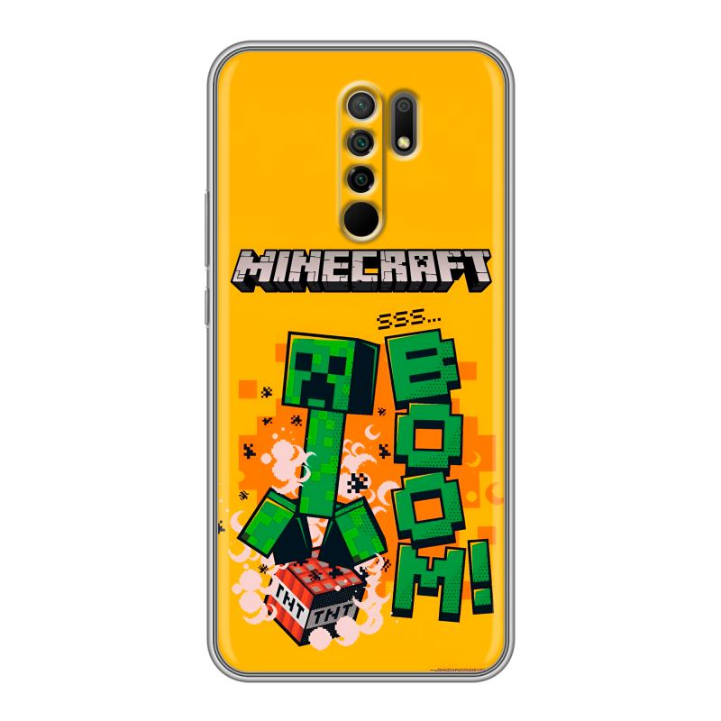 Силиконовый противоударный чехол на Xiaomi RedMi 9 с принтом Майнкрафт Minecraft Силиконовый противоударный чехол на Xiaomi RedMi 9 с принтом Майнкрафт Minecraft