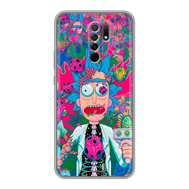 Силиконовый чехол на Xiaomi RedMi 9 с принтом Рик и Морти Rick Morty Силиконовый чехол на Xiaomi RedMi 9 с принтом Рик и Морти Rick Morty
