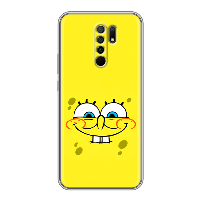 Силиконовый чехол на Xiaomi RedMi 9 с принтом спанчбоб спанч боб Силиконовый чехол на Xiaomi RedMi 9 с принтом спанчбоб спанч боб