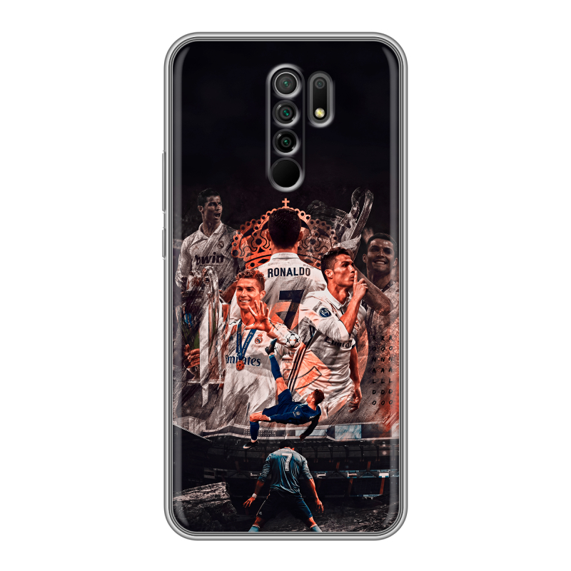 Силиконовый чехол на Xiaomi RedMi 9 с принтом Реал Роналдо Real Ronaldo Силиконовый чехол на Xiaomi RedMi 9 с принтом Реал Роналдо Real Ronaldo