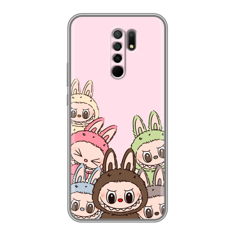 Силиконовый чехол на Xiaomi RedMi 9 с принтом Лабубу Силиконовый чехол на Xiaomi RedMi 9 с принтом Лабубу