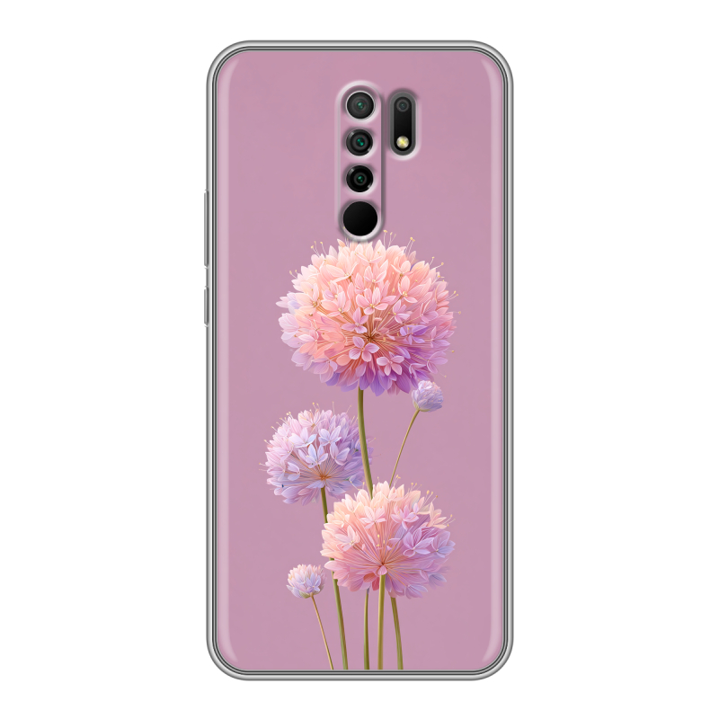 Силиконовый чехол на Xiaomi RedMi 9 с принтом Цветы Силиконовый чехол на Xiaomi RedMi 9 с принтом Цветы