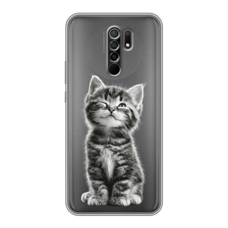 Силиконовый противоударный чехол на Xiaomi RedMi 9 с принтом Котенок Силиконовый противоударный чехол на Xiaomi RedMi 9 с принтом Котенок