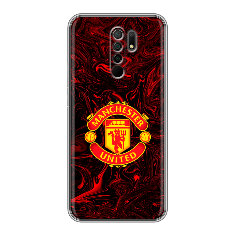 Силиконовый чехол на Xiaomi RedMi 9 с принтом Manchester United Силиконовый чехол на Xiaomi RedMi 9 с принтом Manchester United