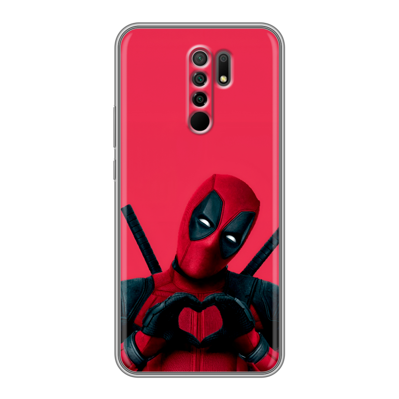 Силиконовый противоударный чехол на Xiaomi RedMi 9 с принтом Дедпул Deadpool Силиконовый противоударный чехол на Xiaomi RedMi 9 с принтом Дедпул Deadpool