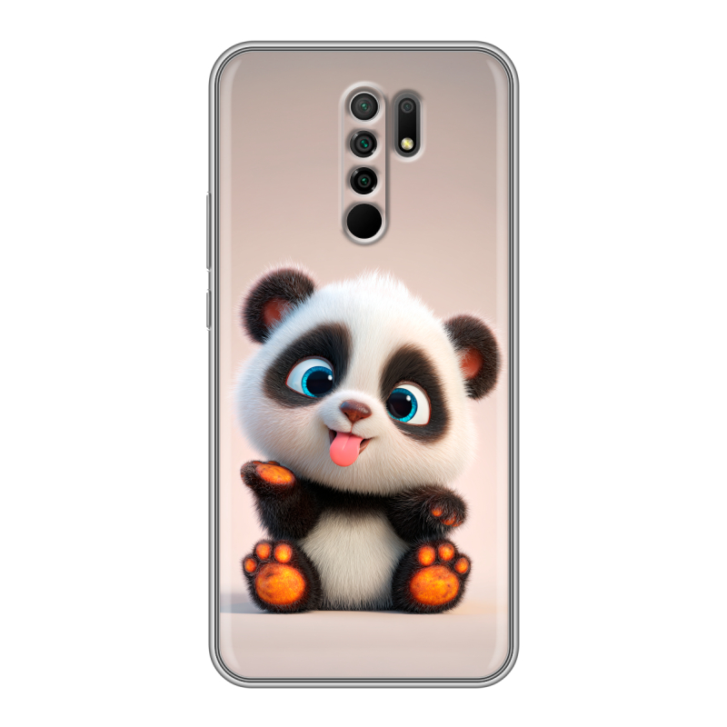 Силиконовый чехол на Xiaomi RedMi 9 с принтом милая панда Силиконовый чехол на Xiaomi RedMi 9 с принтом милая панда
