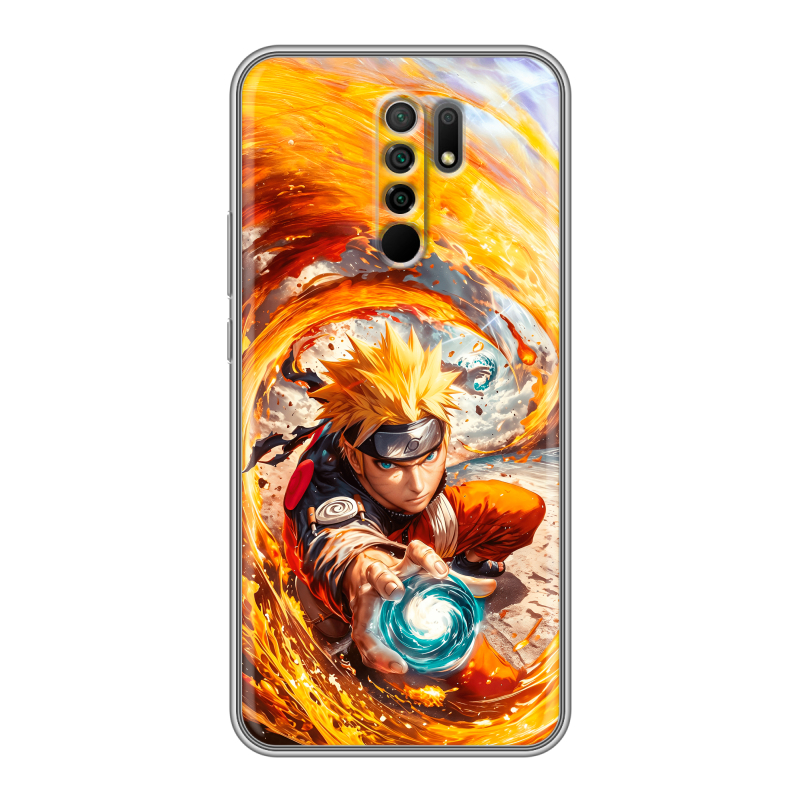 Силиконовый противоударный чехол на Xiaomi RedMi 9 с принтом Аниме Наруто Naruto Силиконовый противоударный чехол на Xiaomi RedMi 9 с принтом Аниме Наруто Naruto