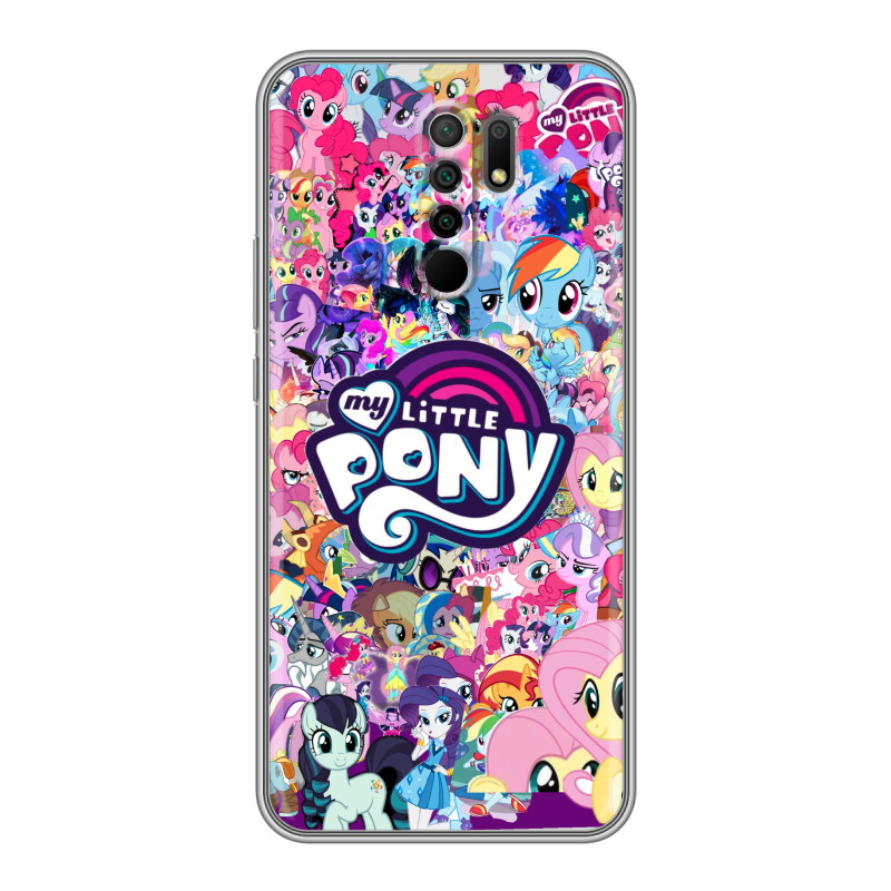 Силиконовый противоударный чехол на Xiaomi RedMi 9 с принтом My little pony Дружба чудо Силиконовый противоударный чехол на Xiaomi RedMi 9 с принтом My little pony Дружба чудо