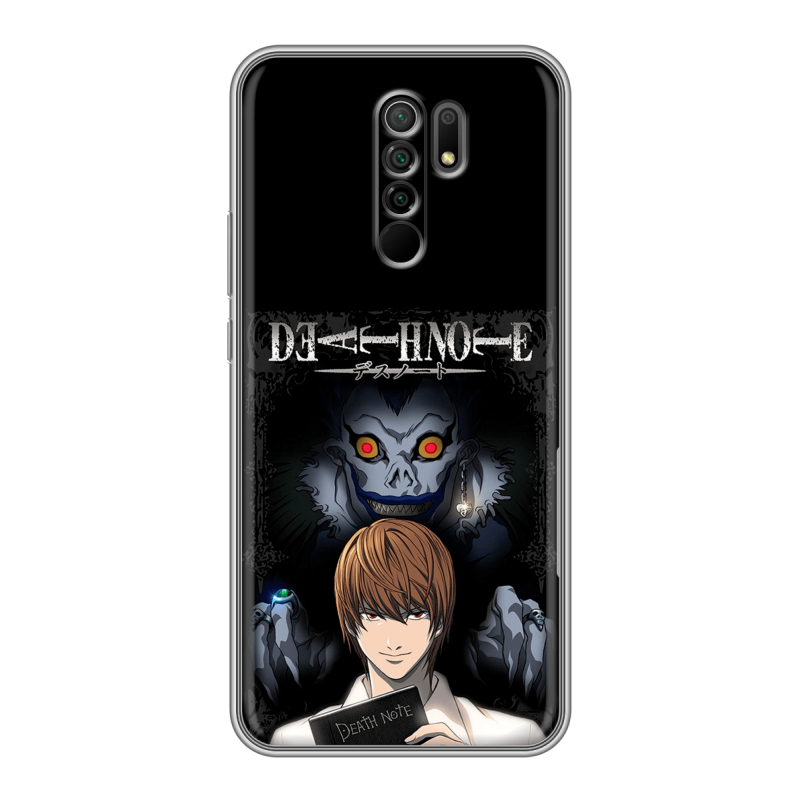 Силиконовый противоударный чехол на Xiaomi RedMi 9 с принтом Death note Тетрадь смерти Силиконовый противоударный чехол на Xiaomi RedMi 9 с принтом Death note Тетрадь смерти