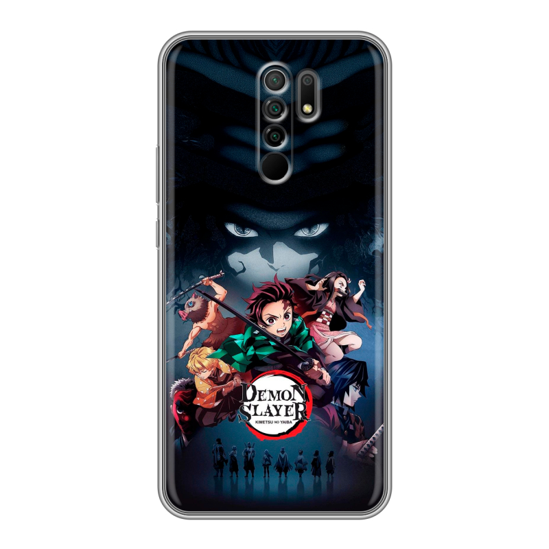 Силиконовый противоударный чехол на Xiaomi RedMi 9 с принтом Demon Slayer Клинок рассекающий демонов Силиконовый противоударный чехол на Xiaomi RedMi 9 с принтом Demon Slayer Клинок рассекающий демонов