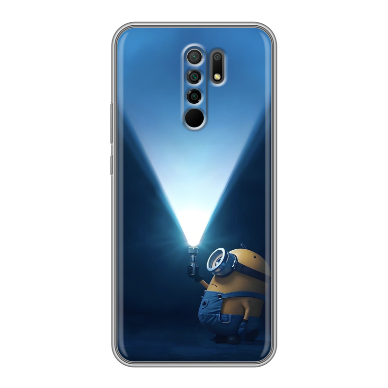 Силиконовый противоударный чехол на Xiaomi RedMi 9 с принтом Миньоны Силиконовый противоударный чехол на Xiaomi RedMi 9 с принтом Миньоны