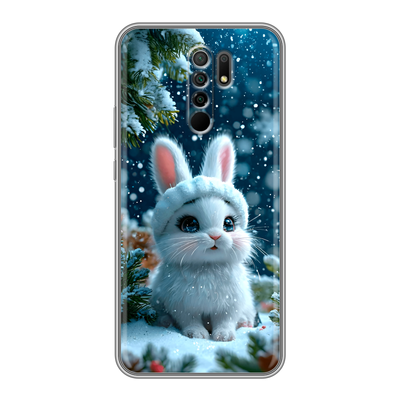 Силиконовый чехол на Xiaomi RedMi 9 с принтом Новый год Силиконовый чехол на Xiaomi RedMi 9 с принтом Новый год