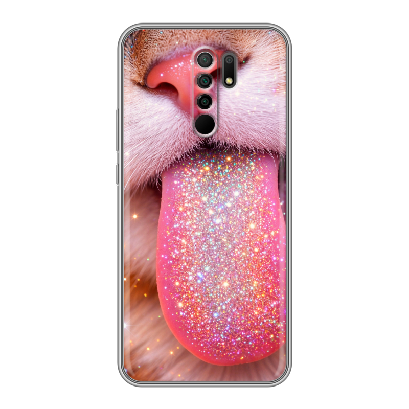 Силиконовый противоударный чехол на Xiaomi RedMi 9 с принтом для девочек Силиконовый противоударный чехол на Xiaomi RedMi 9 с принтом для девочек