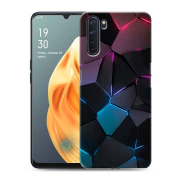 Силиконовый чехол на OPPO A91 с принтом Геометрия неона Силиконовый чехол на OPPO A91 с принтом Геометрия неона