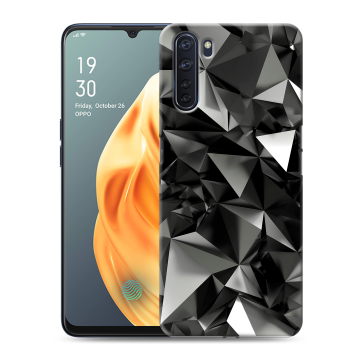 Силиконовый чехол на OPPO A91 с принтом Черные кристаллы Силиконовый чехол на OPPO A91 с принтом Черные кристаллы