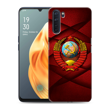 Силиконовый чехол на OPPO A91 с принтом Герб СССР Силиконовый чехол на OPPO A91 с принтом Герб СССР