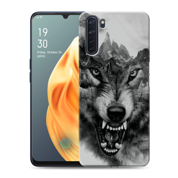 Силиконовый чехол на OPPO A91 с принтом Волк Силиконовый чехол на OPPO A91 с принтом Волк