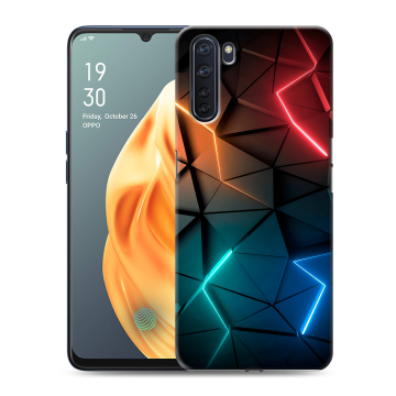 Силиконовый чехол на OPPO A91 с принтом Абстракция неон Силиконовый чехол на OPPO A91 с принтом Абстракция неон