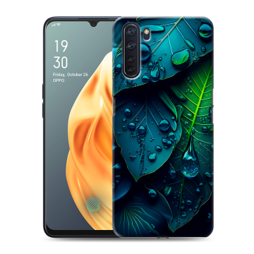 Силиконовый чехол на OPPO A91 с принтом Листья Силиконовый чехол на OPPO A91 с принтом Листья