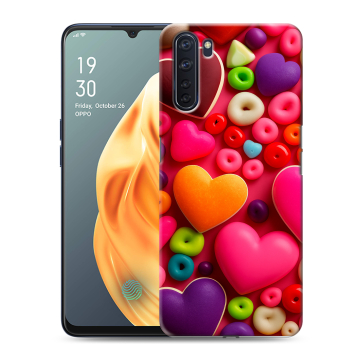 Силиконовый чехол на OPPO A91 с принтом Сердечки Силиконовый чехол на OPPO A91 с принтом Сердечки